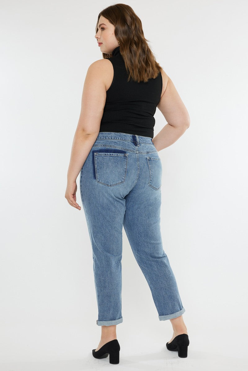 Off the Wall KanCan Mid Rise Boyfriend Jeans