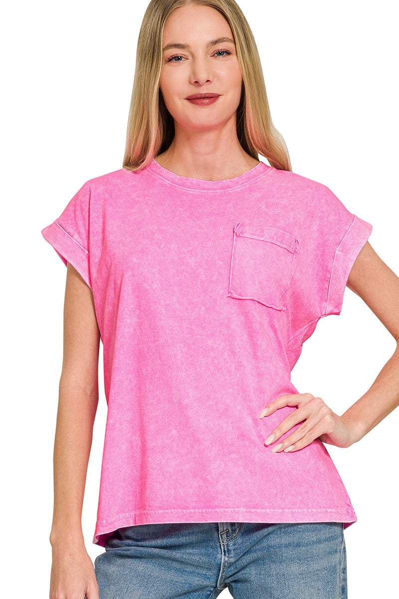 Pretty in Pink Pocket Tee