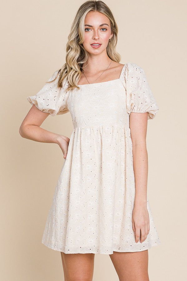 Eyes On You Floral Eyelet Dress