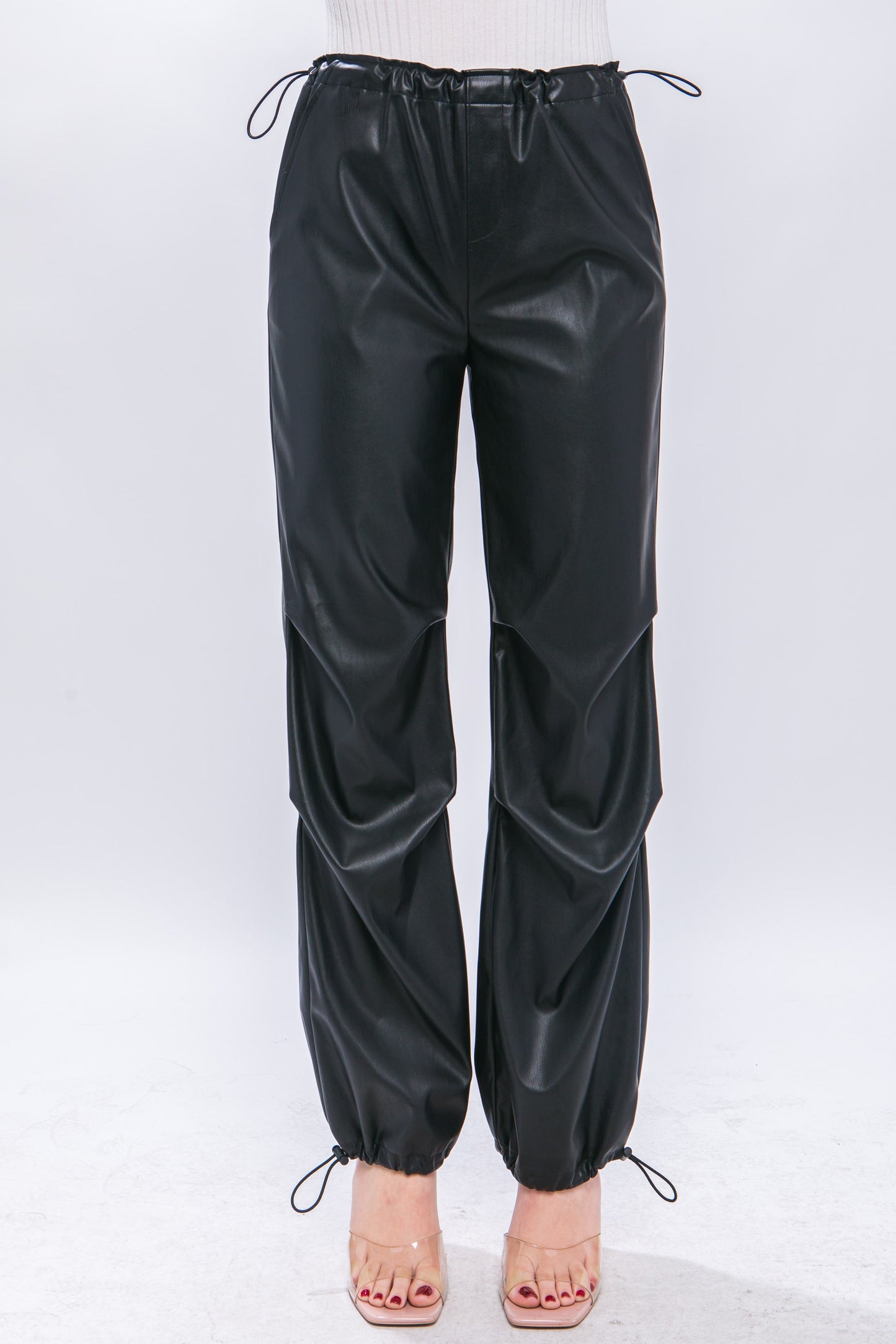 Jessica Joggers in Faux Leather