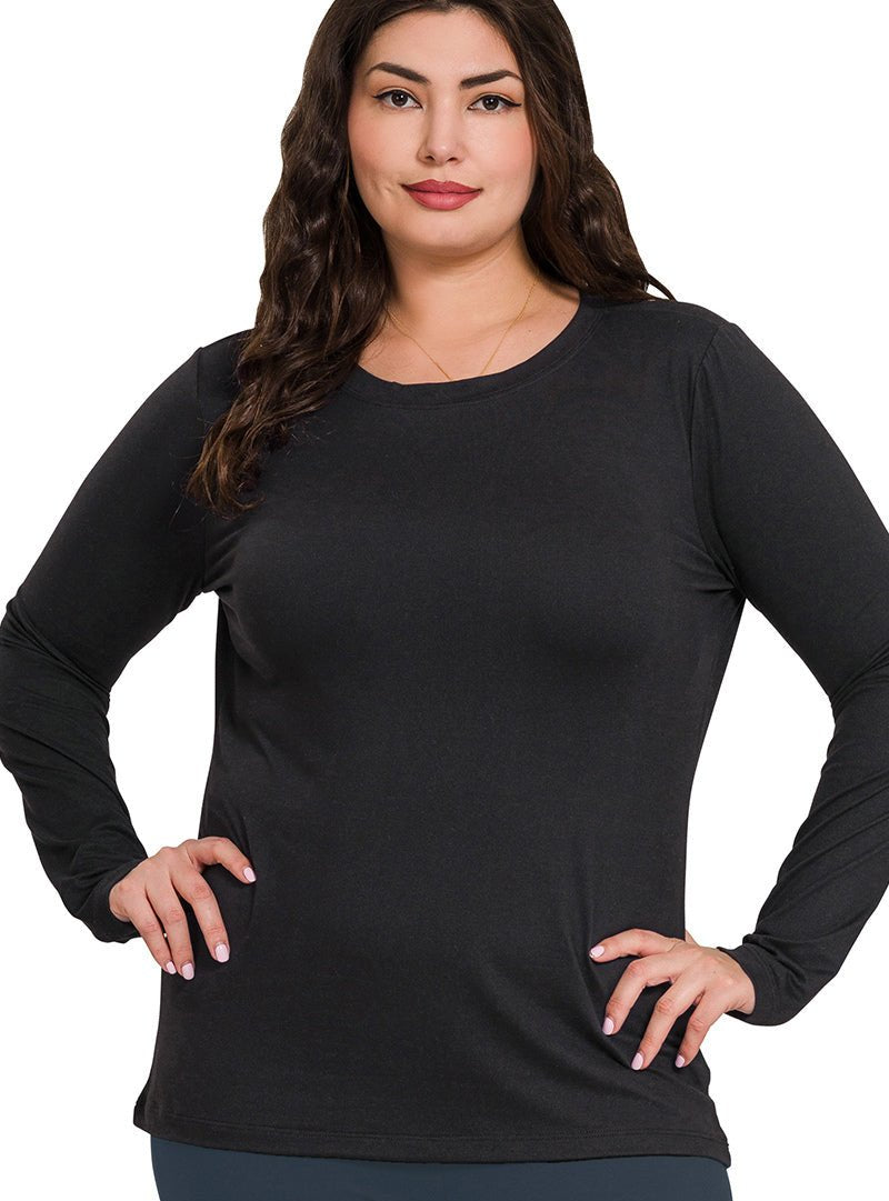 Buttery Soft Round-Neck Long Sleeve