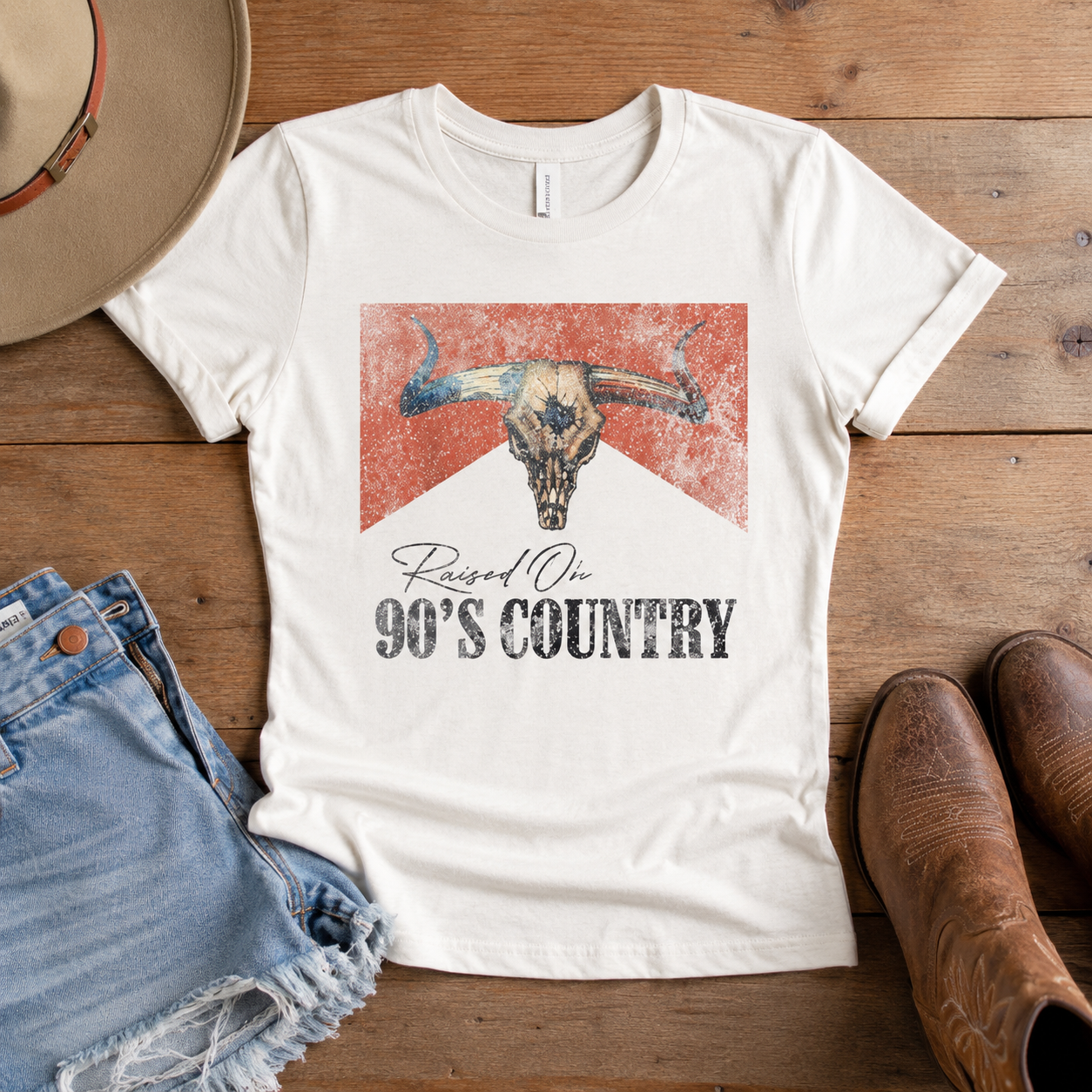 Raised On 90's Country Baby Tee