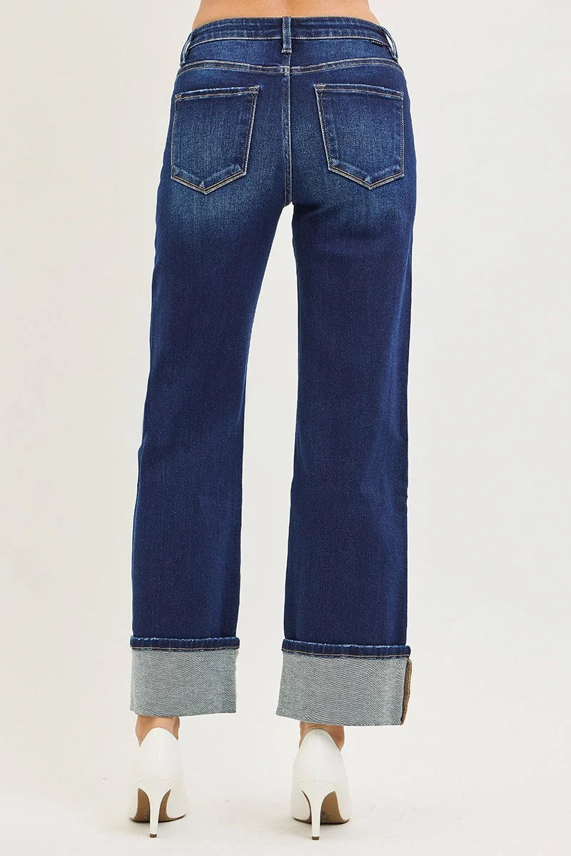 Risen Mid-Rise Worth The Cuff Jeans
