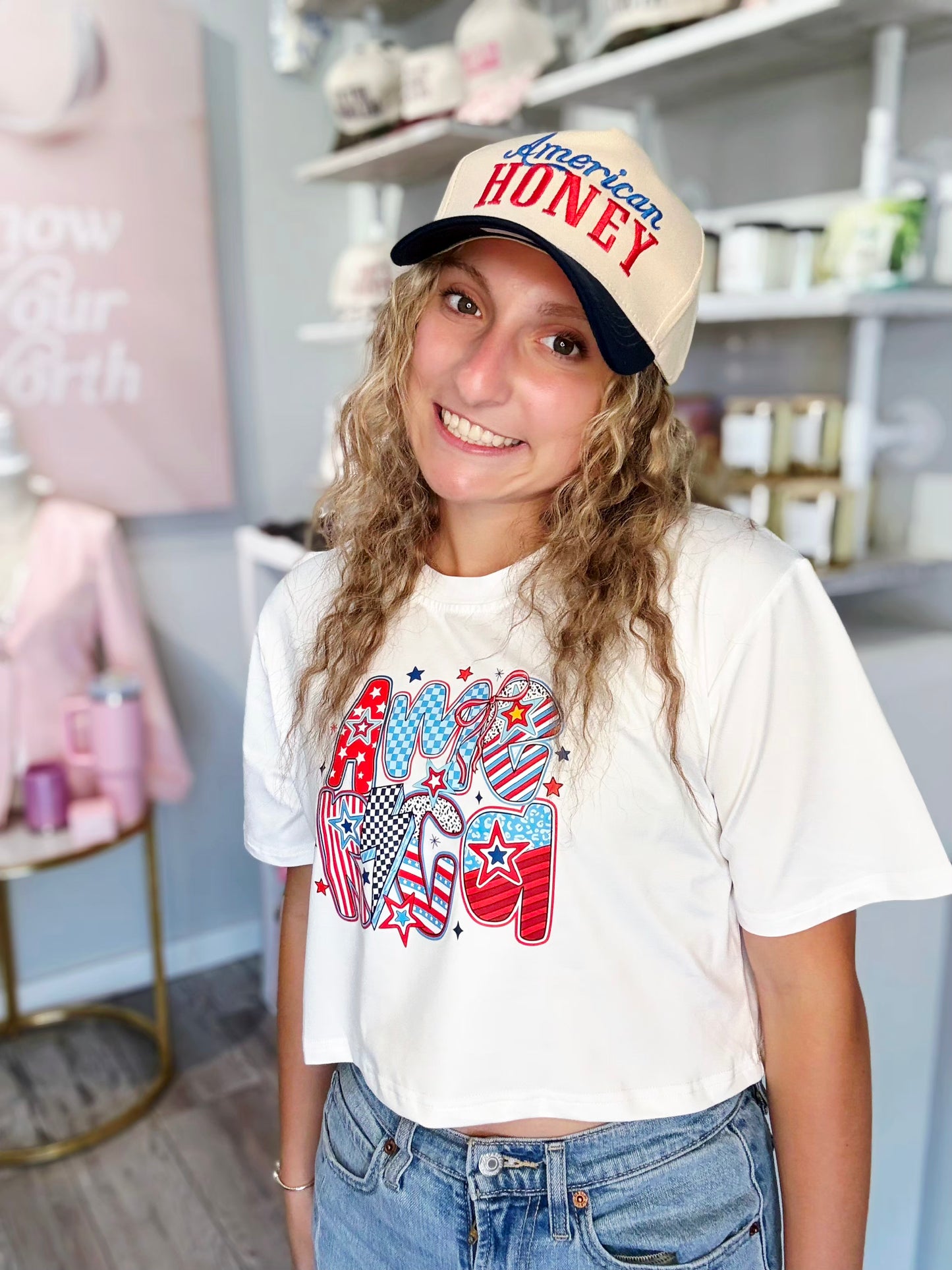 America Crop Tee