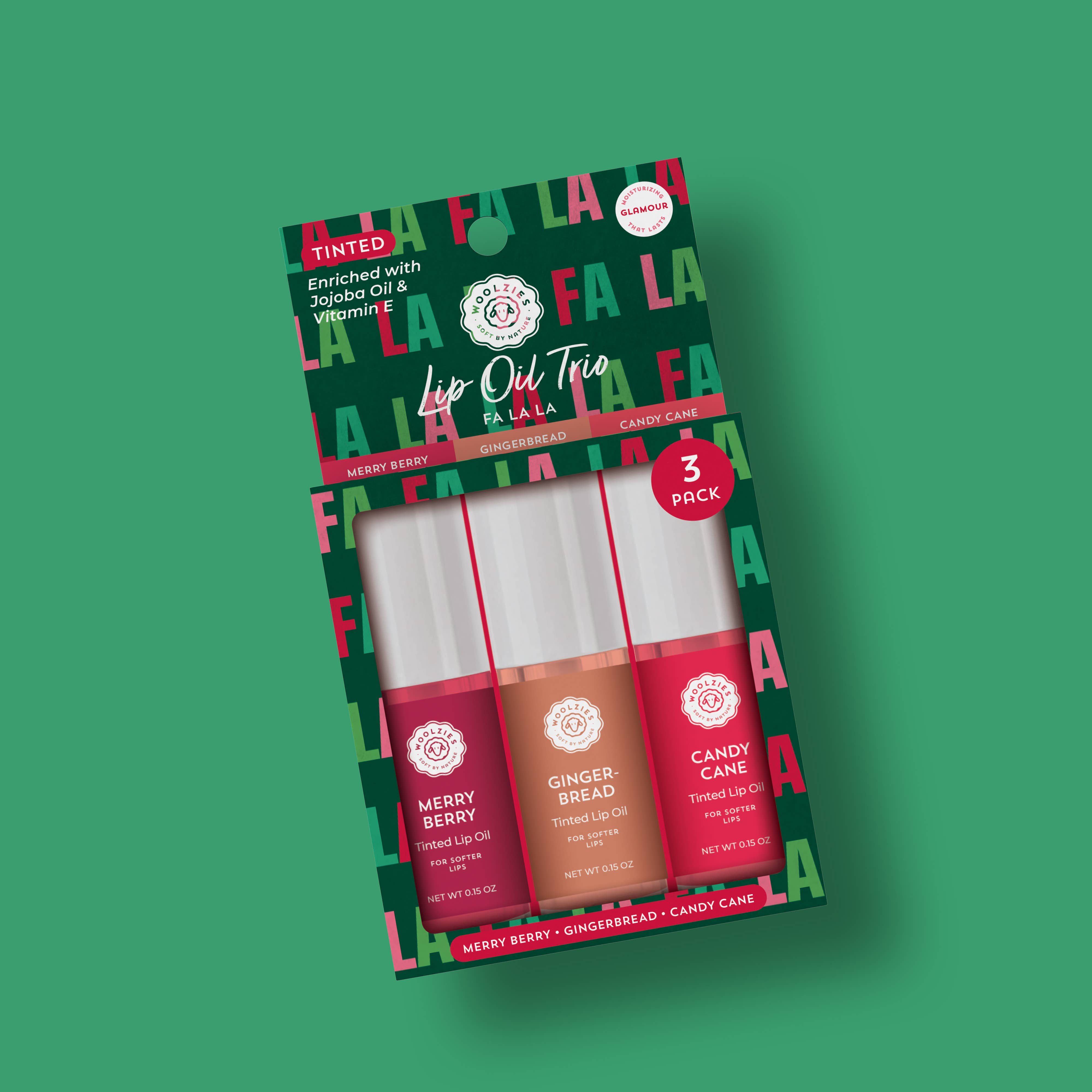 Tinted Lip Oil Trio –  FA LA LA LA