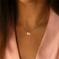 Initial + Heart Necklace ~ 18K Gold Dipped