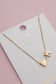 Initial + Heart Necklace ~ 18K Gold Dipped