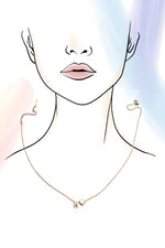 Load image into Gallery viewer, Initial + Heart Necklace ~ 18K Gold Dipped
