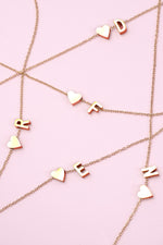 Load image into Gallery viewer, Initial + Heart Necklace ~ 18K Gold Dipped
