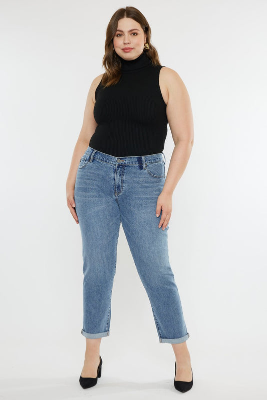 Off the Wall KanCan Mid Rise Boyfriend Jeans