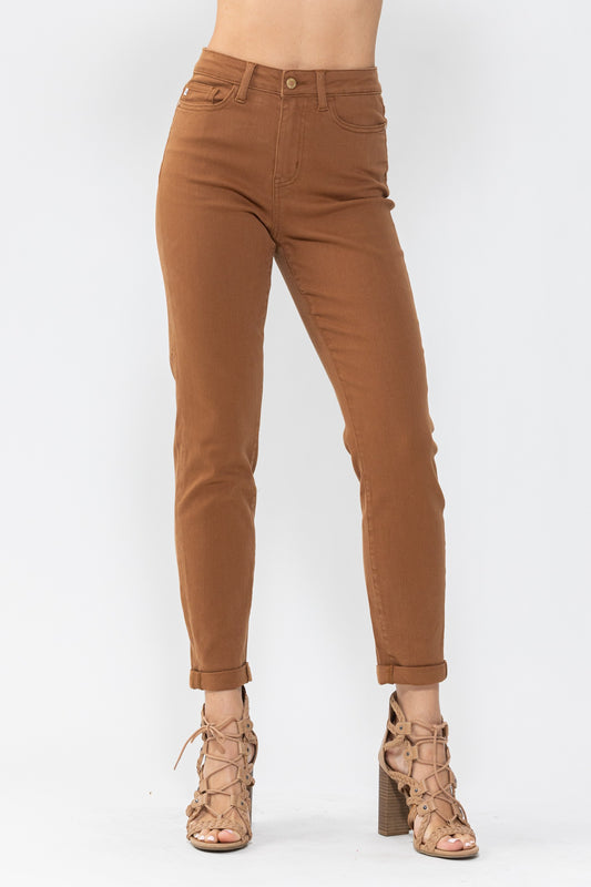 Judy Blue High Waist Brown Slim Fit Jeans