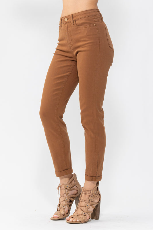 Judy Blue High Waist Brown Slim Fit Jeans