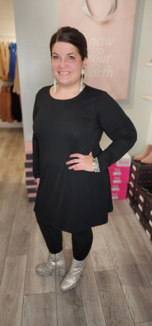 Zenana Long Sleeve Tunic with Pockets