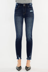 KanCan Double Button Dark Wash HR Skinnies