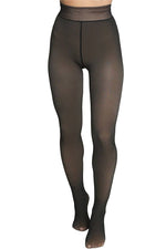 Load image into Gallery viewer, Faux Sheer Fleece Lined Tights – Black
