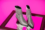 Load image into Gallery viewer, Glossy Black Crystal Booties by Corkys Footwear
