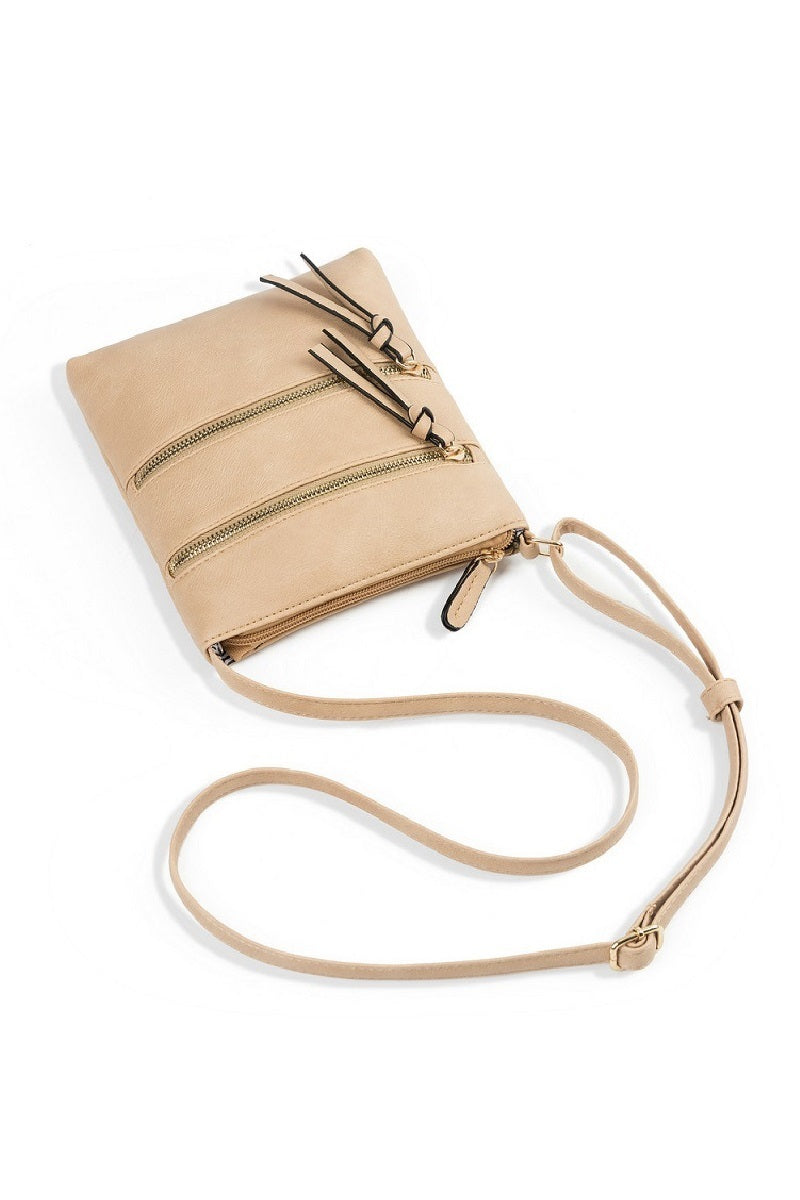 Triple Zipper Crossbody