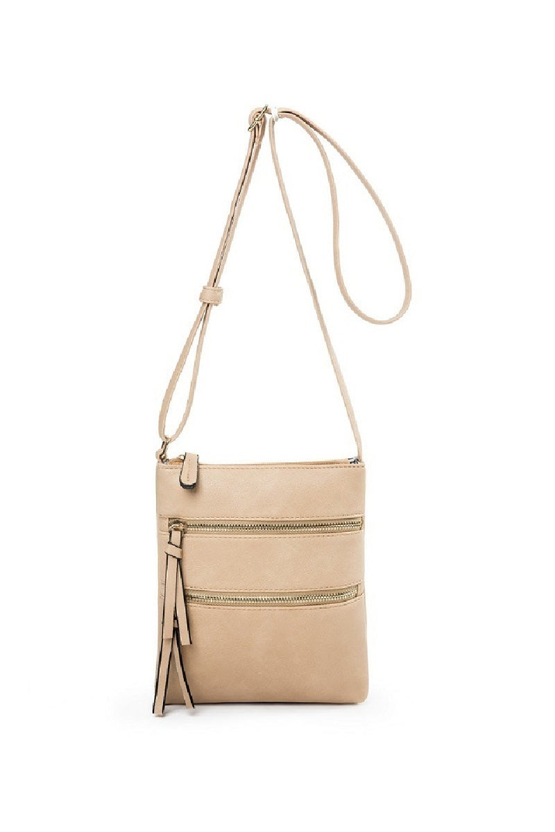 Triple Zipper Crossbody