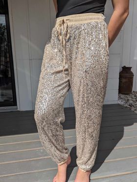 Glitz and Glam Sequin Joggers