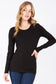 Round Neck Long Sleeve Basic Black