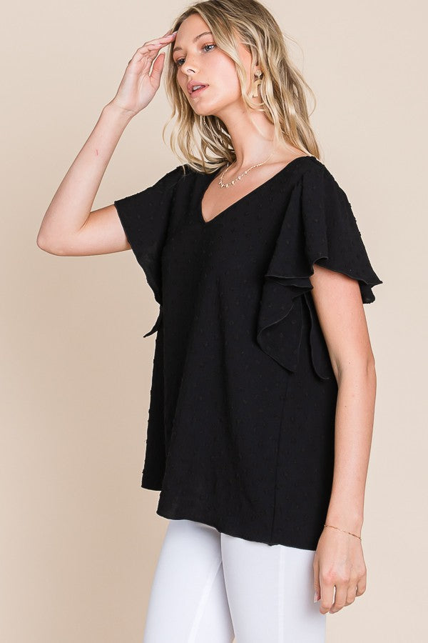 Sweet Dot Flutter Top