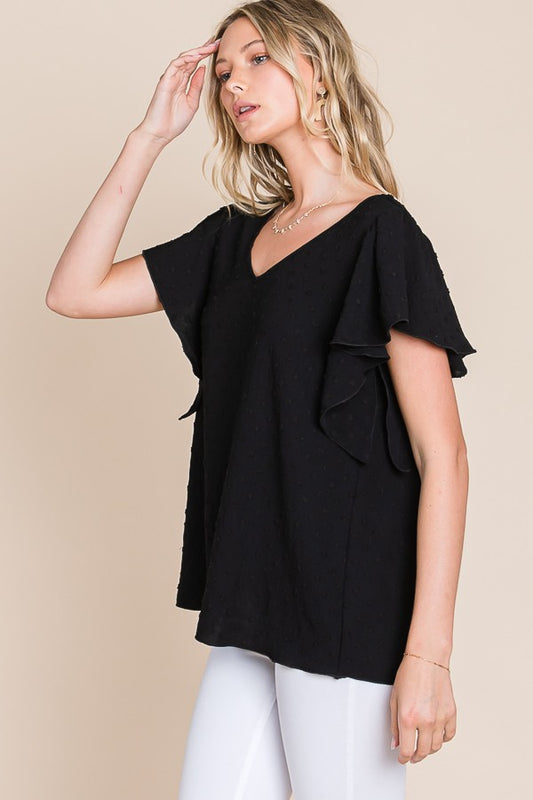 Sweet Dot Flutter Top