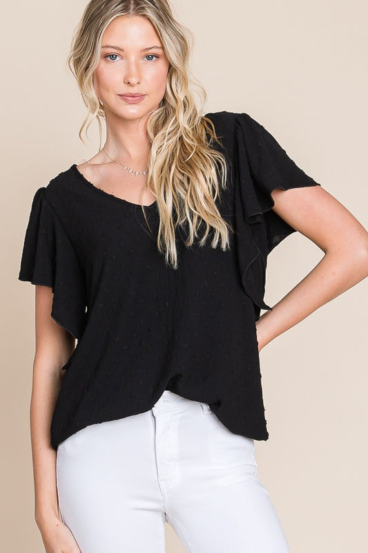 Sweet Dot Flutter Top