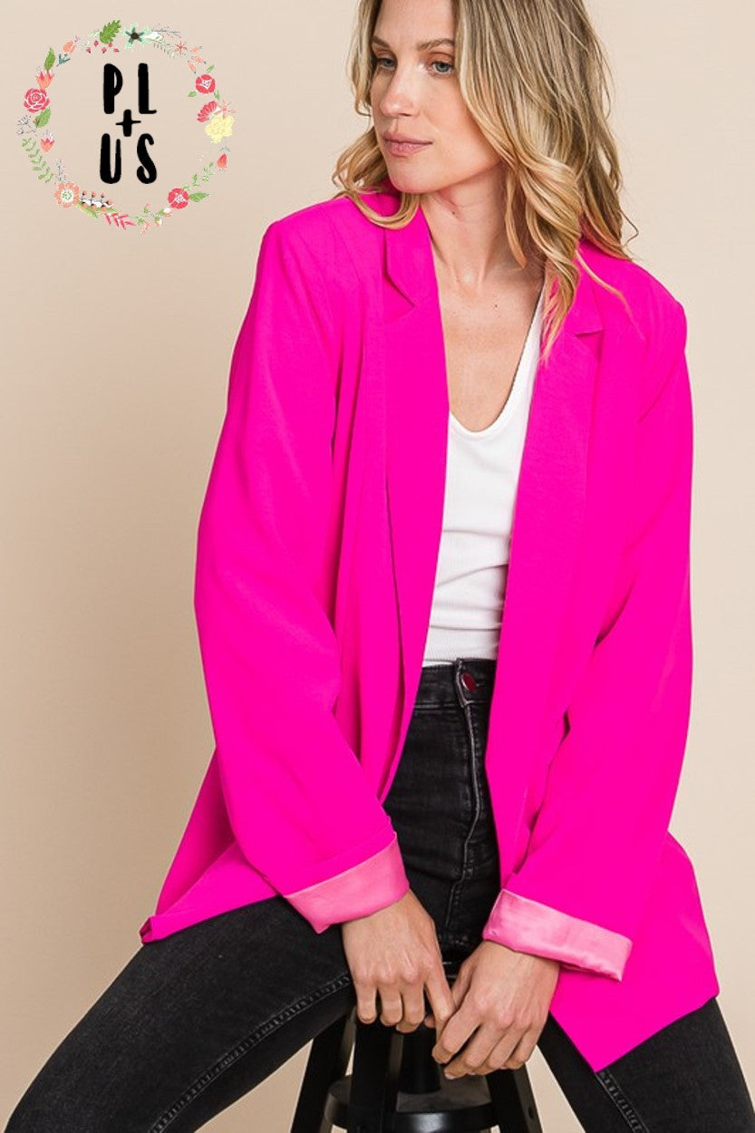 Power Move Blazer - Vibrant Fuchsia
