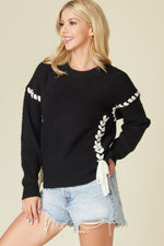 Load image into Gallery viewer, Braided Bliss Knit Sweater
