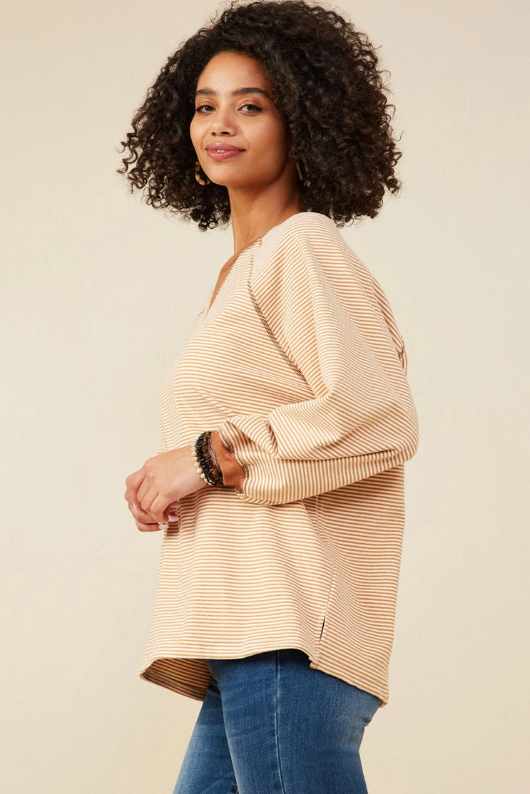 Fall in Line Striped Top