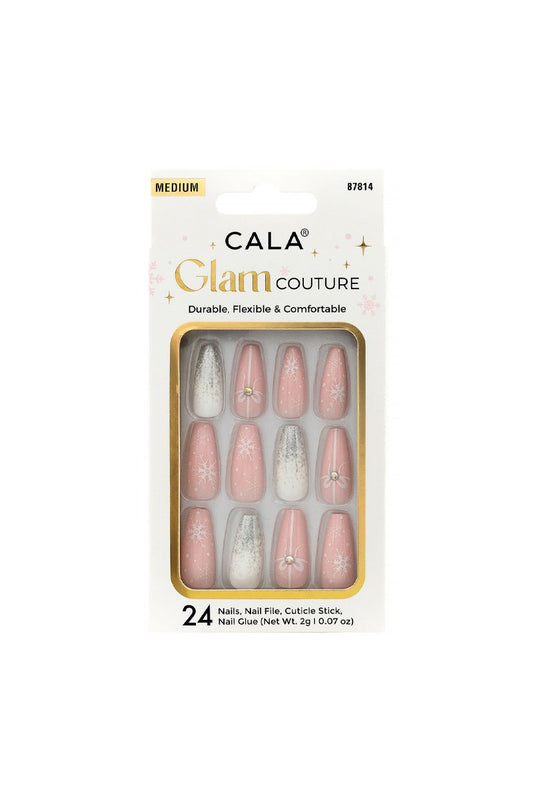 Glam Couture Coffin Snowflake Press on Nails