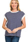 All American Girl Striped Tee Navy