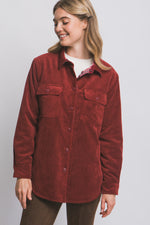 Load image into Gallery viewer, Burgundy Corduroy Reversible Shackett
