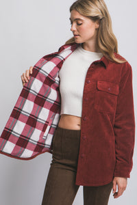 Burgundy Corduroy Reversible Shackett