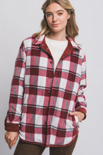 Load image into Gallery viewer, Burgundy Corduroy Reversible Shackett
