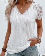 Load image into Gallery viewer, Lacey Eyelet Tee
