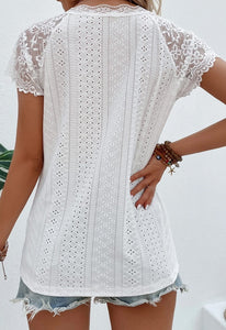 Lacey Eyelet Tee