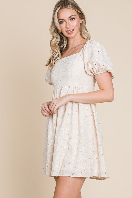 Eyes On You Floral Eyelet Dress