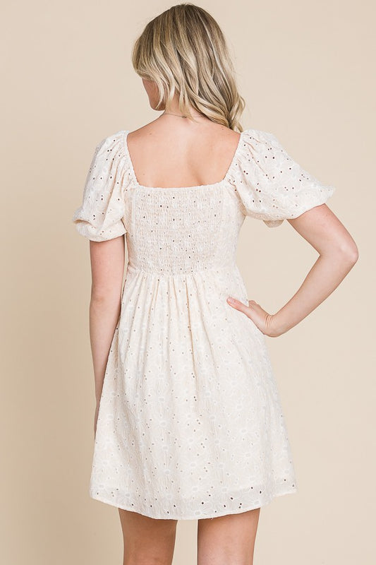 Eyes On You Floral Eyelet Dress