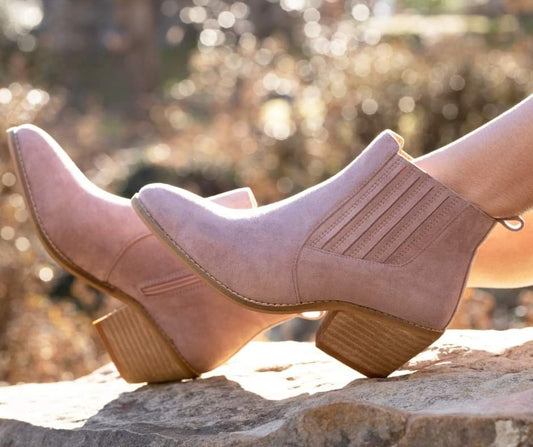 Potion Blush Suede Booties - ONLY SIZE 10 LEFT!