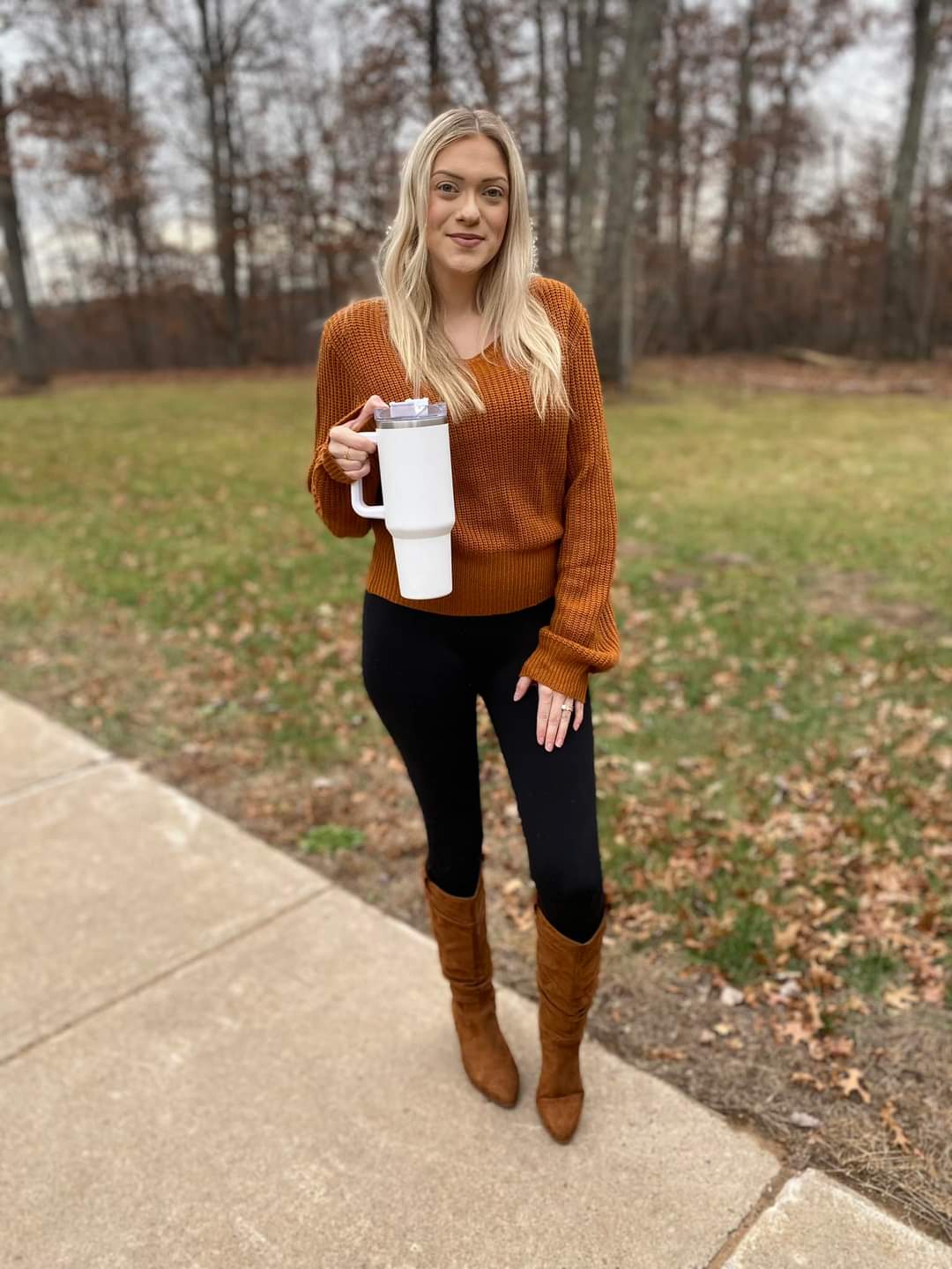 Hannah Stretch Suede Boots - Chestnut