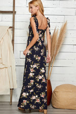 Load image into Gallery viewer, Beautiful Mistakes Navy Floral Maxi Dress
