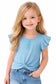 Little Girl's Flutter Top Blue