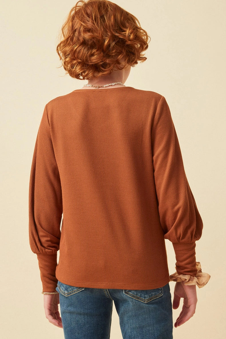 Girl’s Cinnamon Sweetheart Top