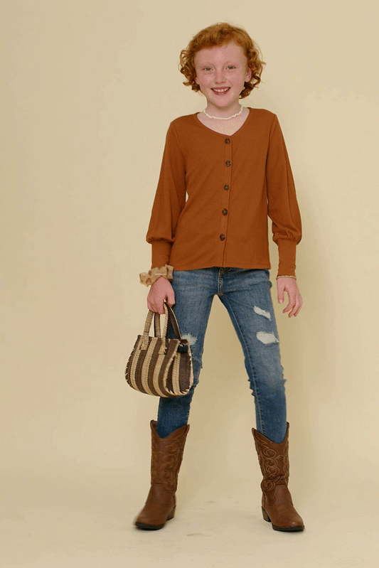 Girl’s Cinnamon Sweetheart Top