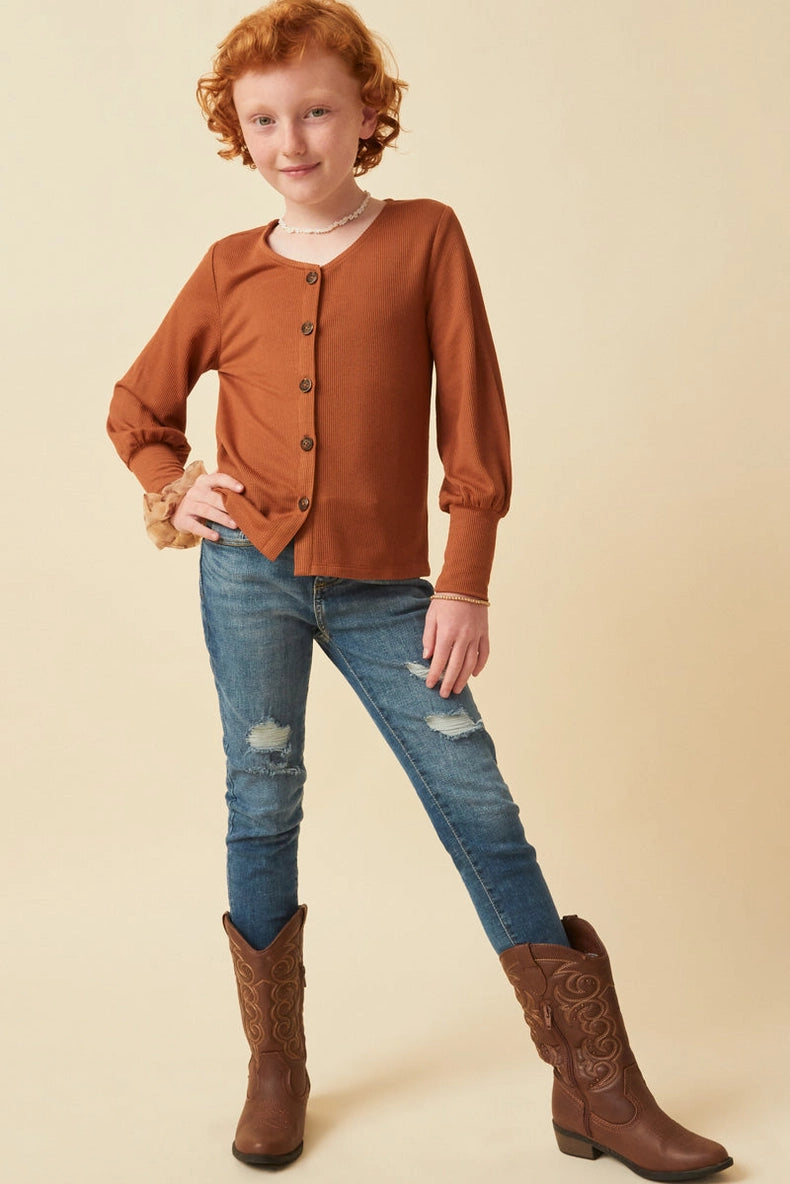 Girl’s Cinnamon Sweetheart Top