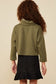 Girl's Olive Textured Turtleneck