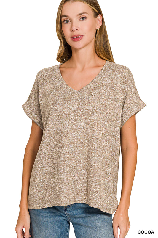 Simply Yours V-Neck Melange Tee
