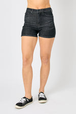 Load image into Gallery viewer, Judy Blue Off Duty Black Wash Shorts
