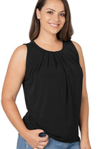 Load image into Gallery viewer, Tried and True Pleat Top in Black
